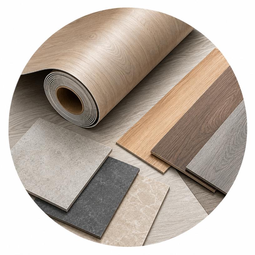 Sàn nhựa vinyl – Sàn cuộn, sàn dán cho công trình